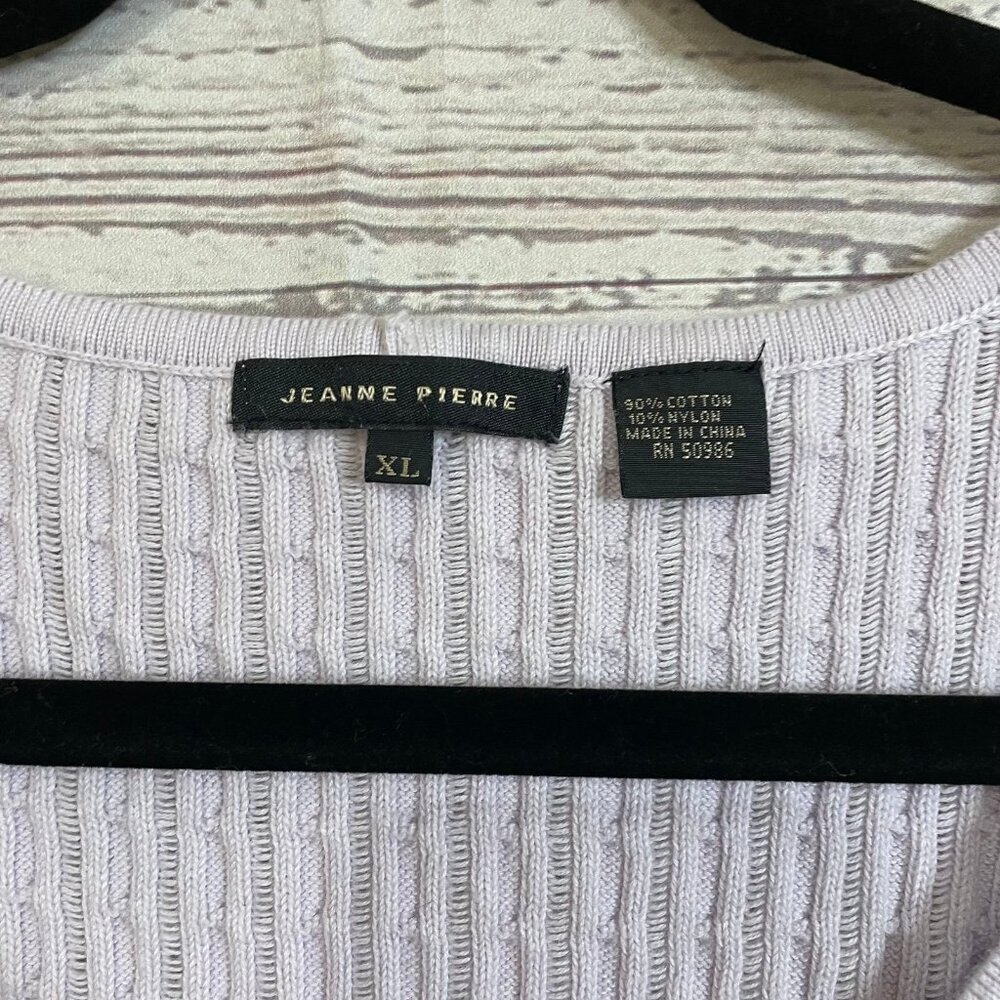 Jeanne Pierre Crop‎ Cable Knit Sweater Vest, Size XL - Picture 2 of 4